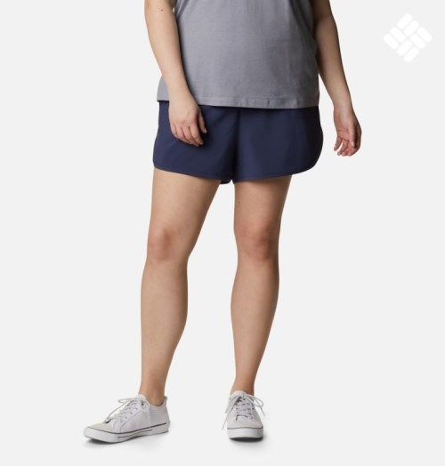 Columbia Pleasant Creek Stretch Shorts Dame Marineblå | Plus Size 28694I